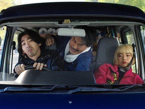 A car crowded with people